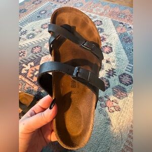 Birkenstock Black Leather Sandals